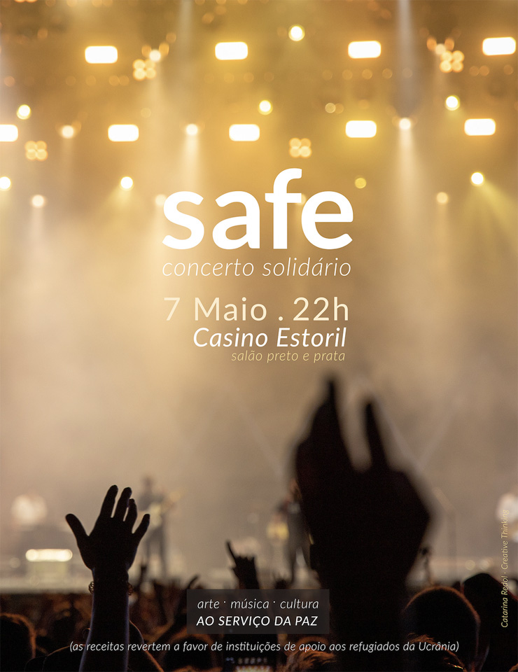 O Safe – Concerto Solidário é já este sábado no Casino Estoril